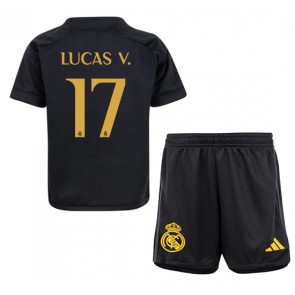 Maillot de foot Real Madrid Lucas Vazquez #17 Troisième enfant 2023-24 Manches Courte (+ pantalon court)